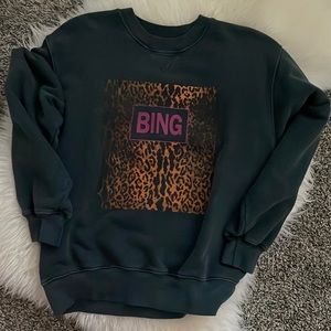 Anine Bing animal print sweatshirt size small